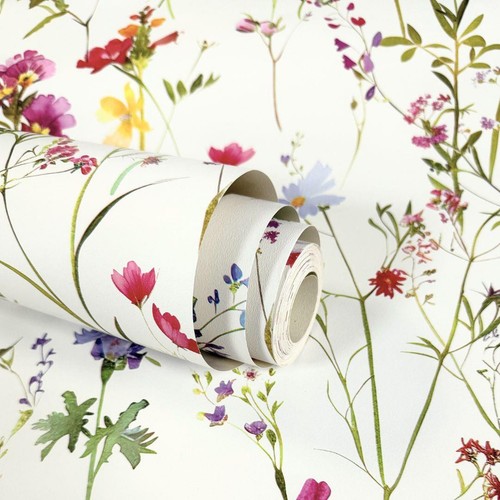 Carta Da Parati World Of Wallpaper – Rotolo 10m, Multicolor, Fantasie Varie (Legno, Fiori, Animali) - Foto 3