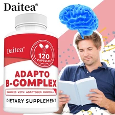 Adapto B Complex Supports Mental Energy W/ 8 B Vitamins Rhodiola High Potency
