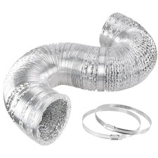 iPower GLDUCT10X25C Ducting Dryer Vent Hose for HVAC Ventilation with 2 Clamp...