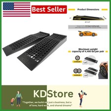 Heavy-Duty Low Profile Car Ramps - 2-Pack, 4,400 lbs Capacity for Maintenance