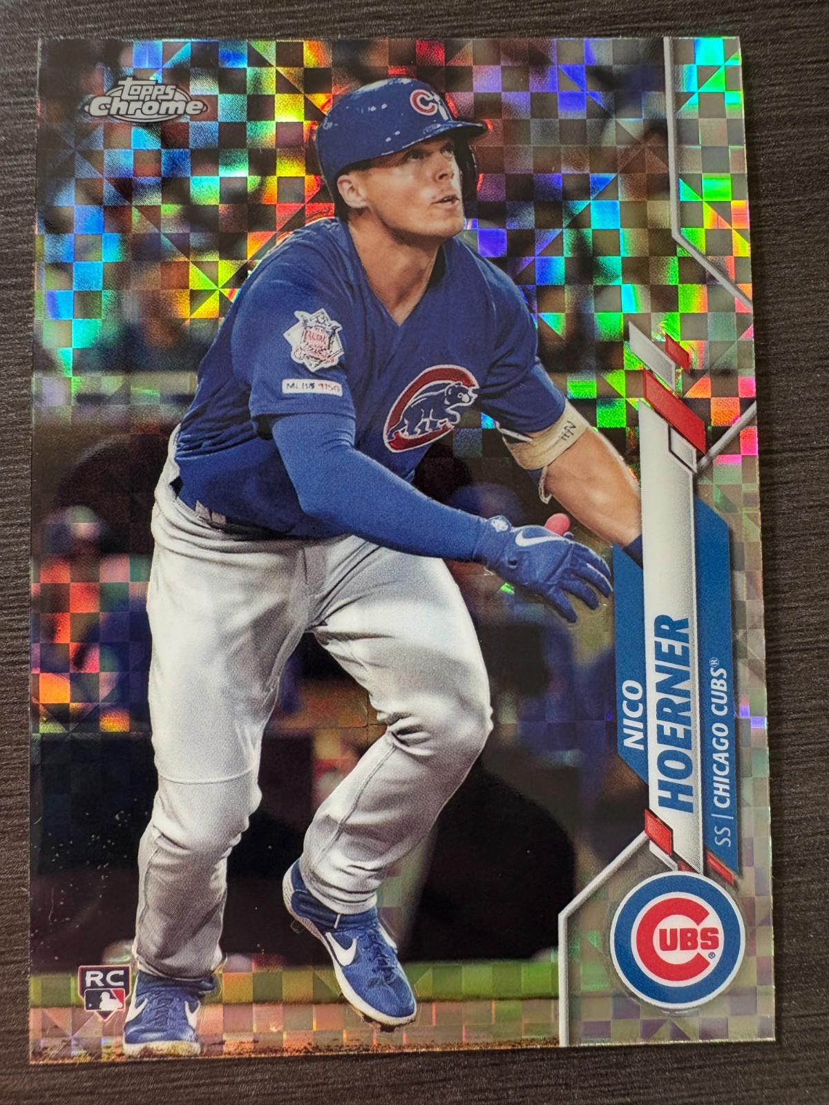 2020 Topps Chrome Nico Hoerner RC Xfractor Refractor Rookie #161 Cubs