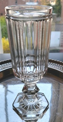 Antike elegante viktorianische Baccarat 1860 Kristall Champagnerflöte 7'' hoch 378 Gramm