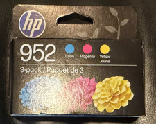 HP 952 Cyan, Magenta, Yellow Ink Cartridges, 3 Pack, N9K27AN, EXP. 2/2028