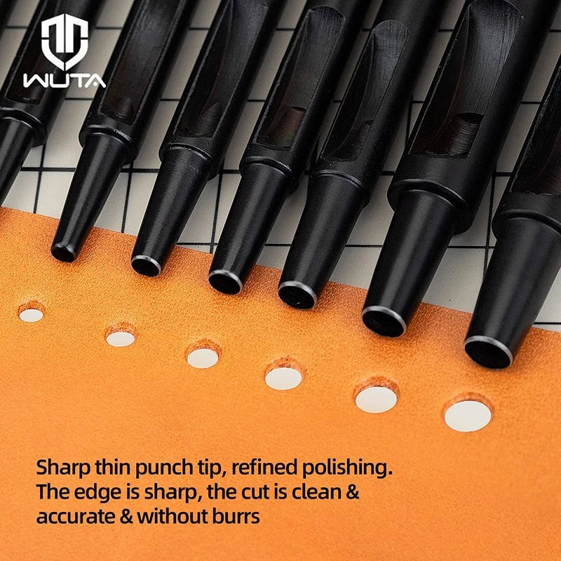 WUTA Leather Punches Round Hole Puncher Plating Titanium Hollow Punch Tools Set - Image 2 of 4