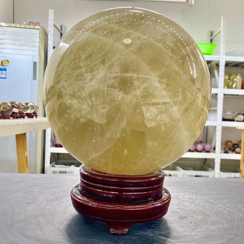 29.15LB Natural Yellow crystal ball Quartz Citrine sphere Mineral healing - 第 1/16 張圖片