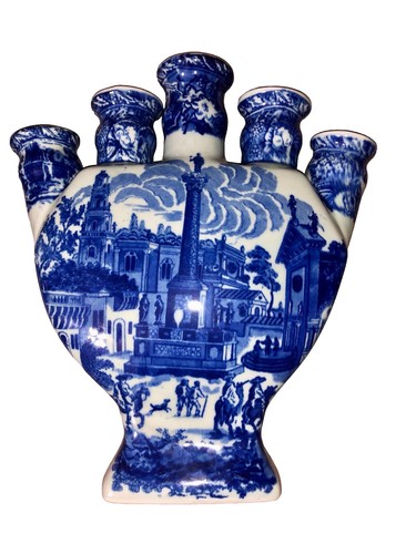 Vintage VICTORIA WARE Kobaltblau 5 Finger TULPENVASE Eisenstein Große Hand