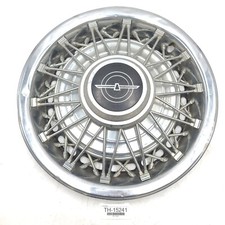 Ford Thunderbird 1980-82 Oem 14 Wire Spoke Wheel Center Hub Cap Silver Black