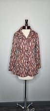 Vintage 1970s Red Purple Gold Abstract Women s Blazer Medium