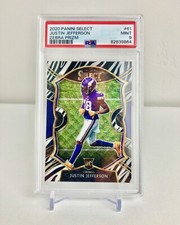 2020 Panini Select Justin Jefferson Zebra SSP RC Concourse PSA 9 POP 4