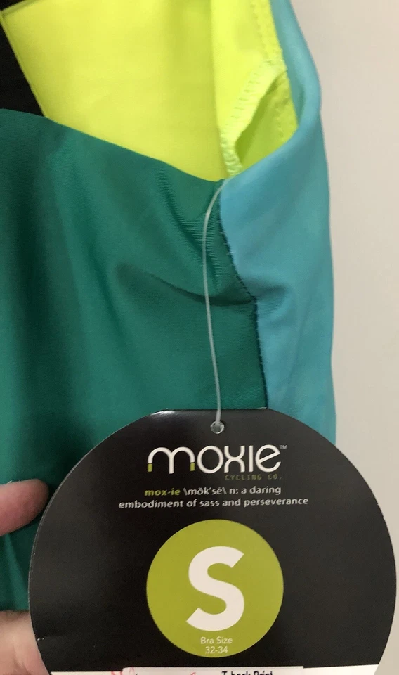 Camiseta sin mangas Moxie Cycling Co. actividad de alta visibilidad esmeralda/aqua/negro S nueva con etiquetas Foto 4 de 4