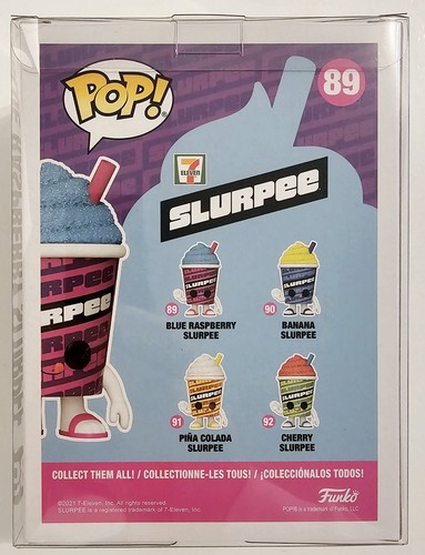 FUNKO POP 7-ELEVEN 89 BLUE RASPBERRY SLURPEE GLITTER FIGURE with PROTECTOR - Picture 3 of 9