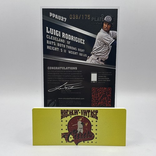 2013 Onyx Platinum Prospects Series 1 #PP27 Luigi Rodriguez Auto 038/175 - Picture 2 of 3