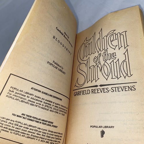 CHILDREN OF THE SHROUD-GARFIELD REEVES-STEVENS- 1ST ED 1990 (HORROR) - Picture 8 of 9