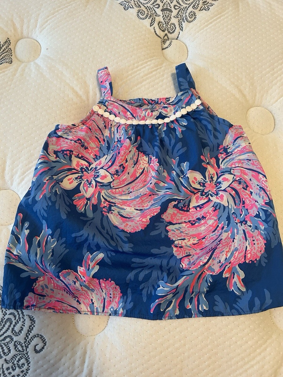 Lilly Pulitzer Baby Cotton Shift Dress Sz 18-24 Months