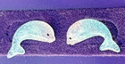 925 STERLING SILVER Pierced .5” Dolphin drop earrings glitter beach zoo kids — photo 4