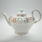 Paragon "Country Lane" Honeysuckle Floral Teapot, Bone China, 15cm Tall, England