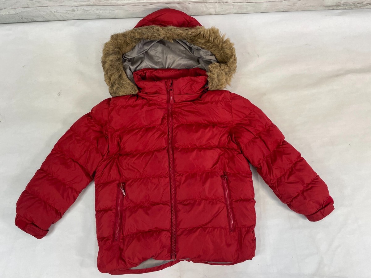 Uniqlo Kids Toddler Red Zipper Front Hooded Jacket Size 3-4