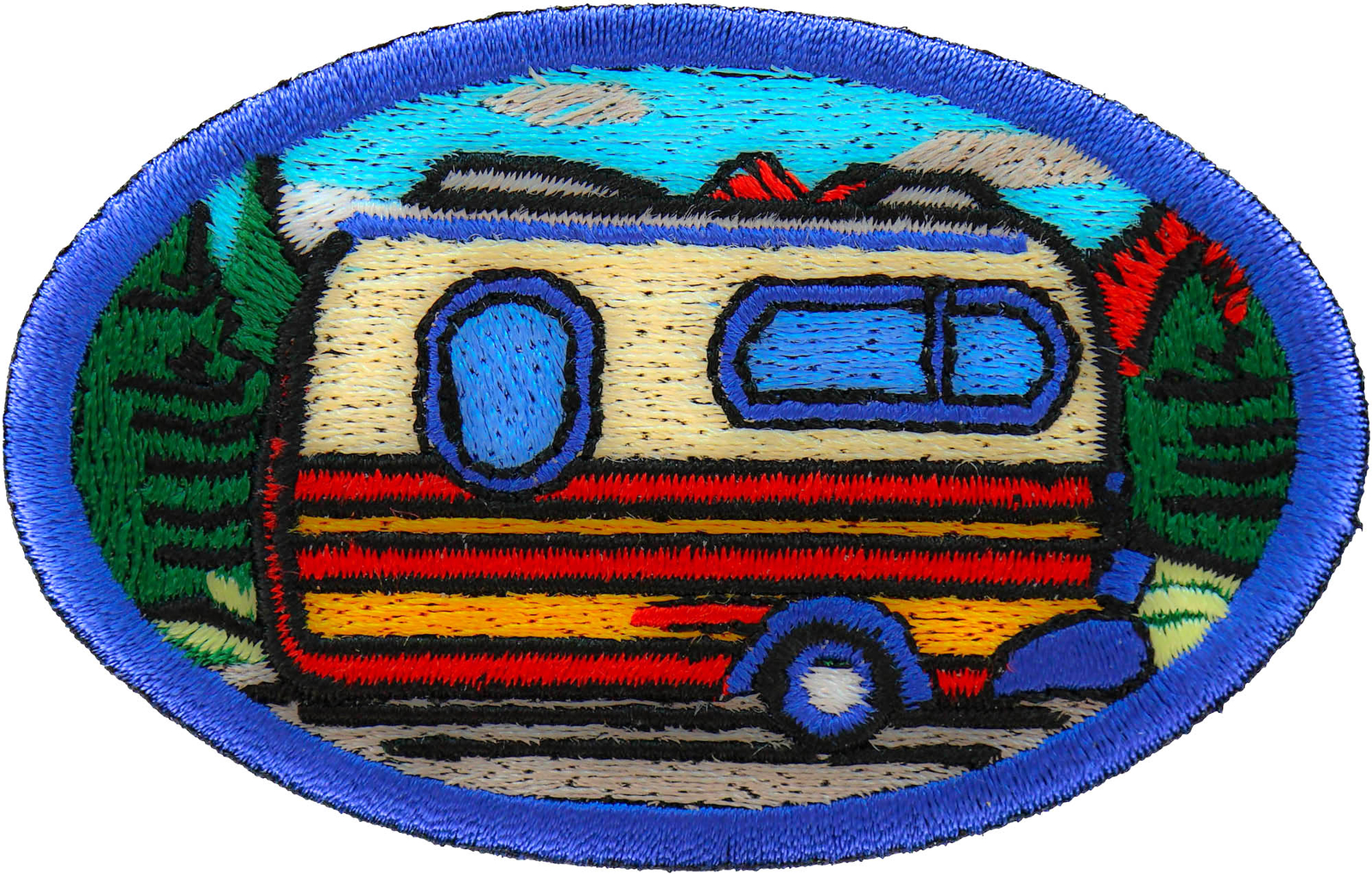 RV Camper Iron on Patch - 3x2 inch - P7409