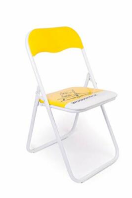 Excelsa 48923 Peanuts Sedia Pieghevole Woodstock, Metallo, Giallo