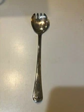VINTAGE SHEFFIELD EPNS ENGLAND LARGE SILVERPLATE LARGE SALAD SERVING FORK