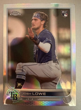 2022 Topps Chrome JOSH LOWE Rookie Refractor card RAYS. rookie card picture