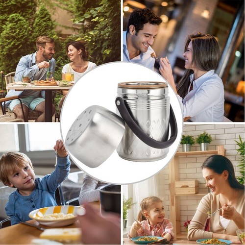 Hot Food Flask Stainless Steel Lunch Box Vacuum Insulated Trave Portable - Picture 4 of 11