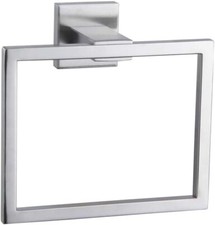 Square Towel Ring Hand Holder Wall Mounted Brushed Nickel