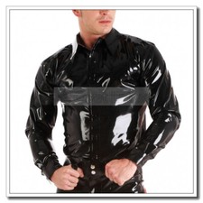 Latex Shirts Mens Long Sleeves Top Club Wear ...