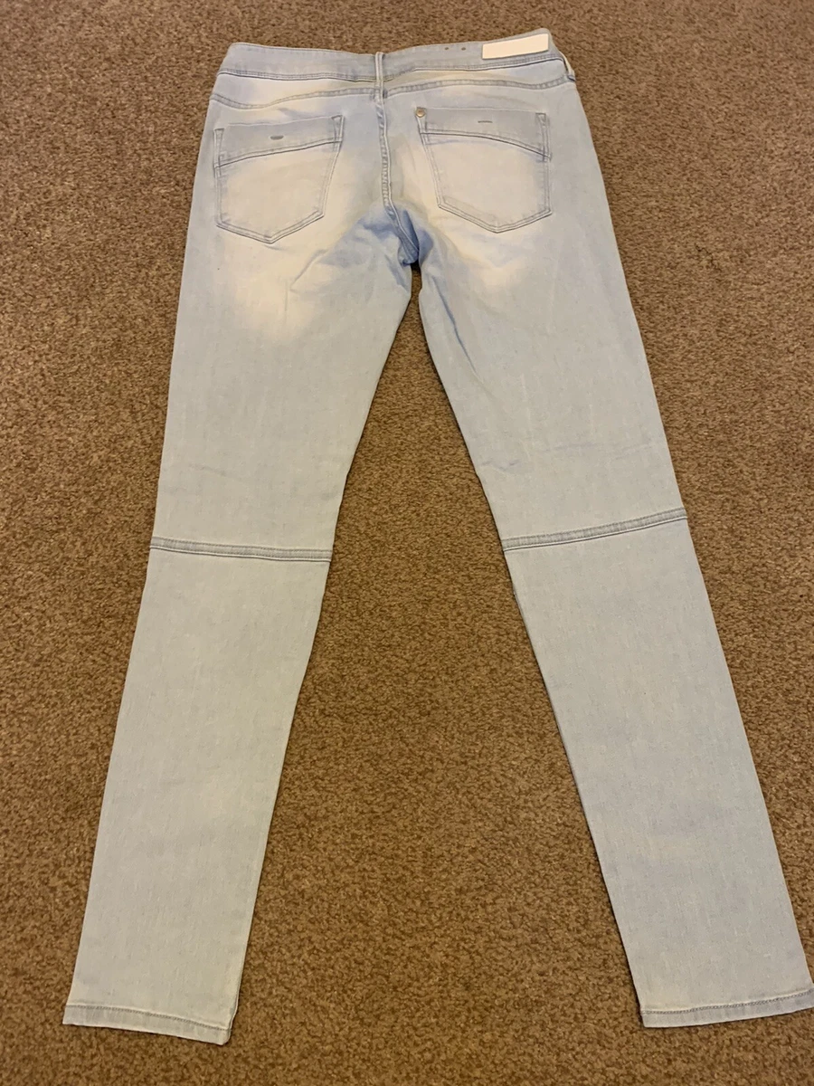 H&m white biker jeans cheap