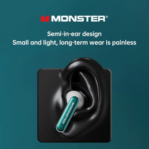 Monster XKT17 Gaming Headset TWS Wireless Bluetooth Earphones Sport Earbuds Mic - Picture 5 of 26