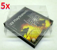 5x Box Protectors For  PLAYSTATION ONE Double PS1 Games Music Double CD Jewel