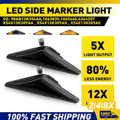 2/4/8x Side Guard LED Flasher light 98AB13K354AA For Ford Falcon XR6 XR8 2008-14 - Picture 16 of 19