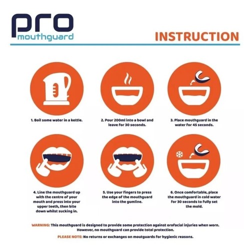 Sports Mouth Guard Pro Gum Shield & Case Jaw Protection Rugby Contact MMA Combat - Picture 6 of 12