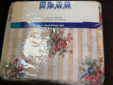 Vintage Home Essentials Full Size Sheet Set Lorraine Machine Washable NOS