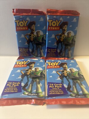 TOY STORY TRADING CARDS ''4 PACKS OF CARDS'' ''16 CARDS PER PACK'' BY SKYBOX  1995