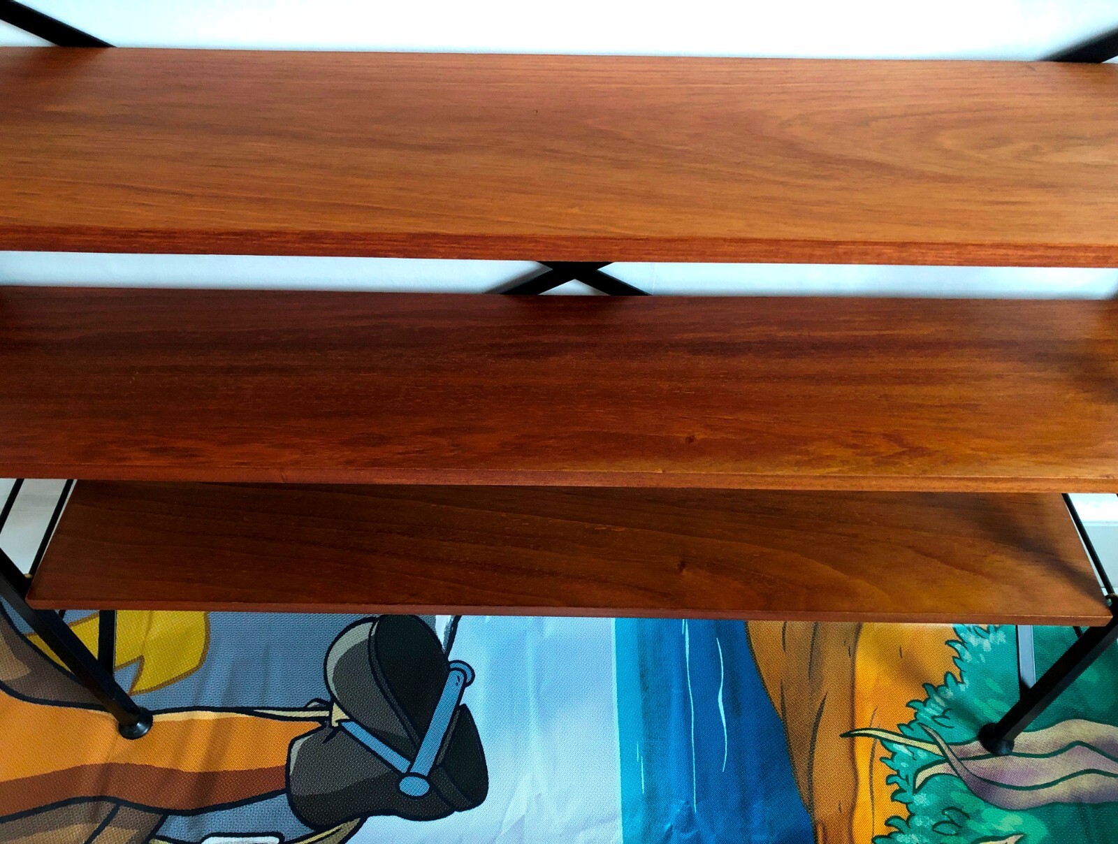 Mid Century Slim Ladderax Unit Shelving Display Wall System long and