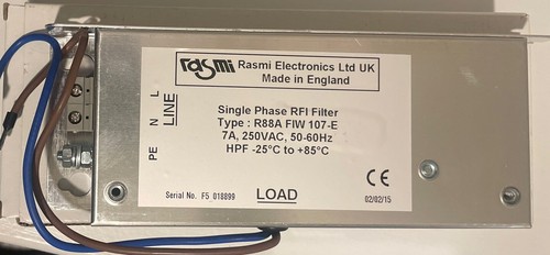 Rasmi R88A FIW 107-E Single Phase RFI Filter - Brand New Unused - Picture 2 of 3