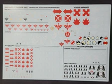 Dark Angels Transfer Sheet 2024 + Successor Chapters Warhammer 40K Space Marines