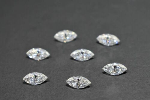 20 PCS LOT NATURAL BRILLIANT WHITE DIAMOND MARQUISE D COLOR VVS1 LOOSE GEMSTON - Picture 2 of 6