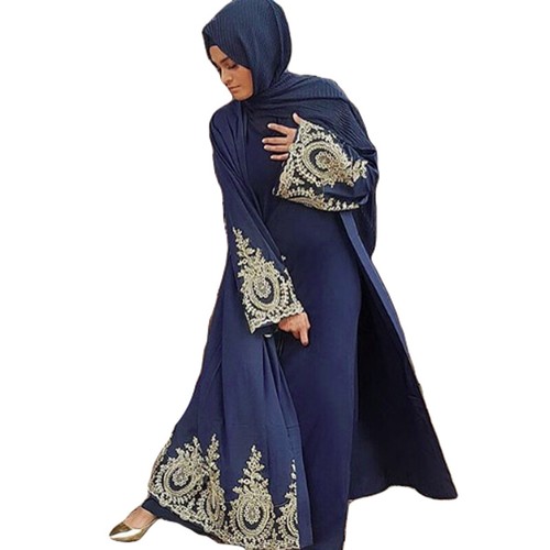 Abito maxi kimono aperto donna Ramadan Dubai Abaya abito islamico caftano arabo - Foto 13 di 97