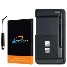 AceSoft High Power 4690mAh Battery Quick Velocity Charger Stylus f LG V10 4G LTE