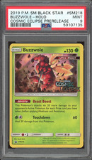 BUZZWOLE SM218 COSMIC ECLIPSE PRERELEASE POKEMON PSA 9 MINT on eBay