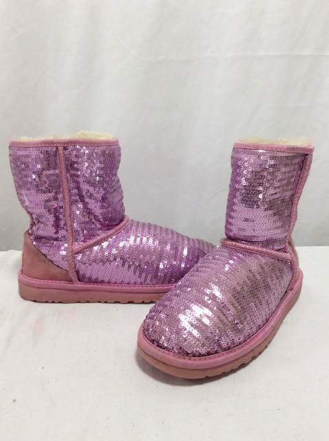 purple glitter uggs