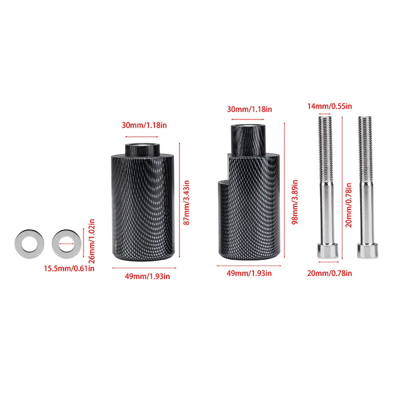 Deslizadores de cuadro negros aptos para Suzuki GSXR600 GSXR750 GSXR 600 750 2004-2005 Foto 3 de 4