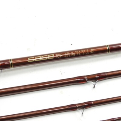 SAGE TCR 690-4 フライロッド Sage TCR 696-4 Fly Fishing Rod. 9' 6” 6wt. W/ Tube & Sock
