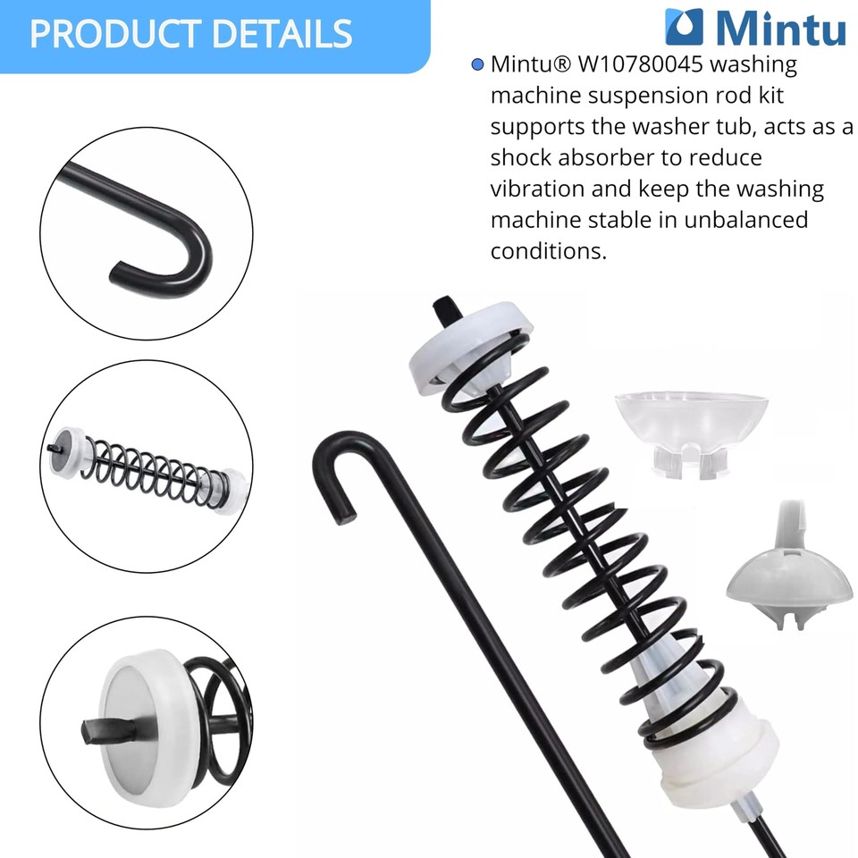 Suspension Rod Kit Replacement For Roper WTW4815EW2 WTW4816FW0