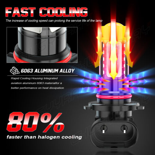 Fit Buick Regal 2011-2013 Combo 6X LED Headlights High Low + Fog Light Bulb Kit - Bild 15 von 15