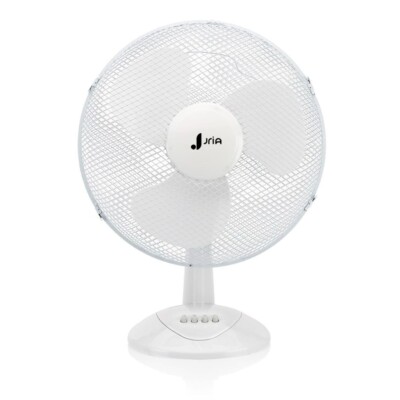 JriA 12 inch metal desk fan 3 speeds oscillating air cooling portable table fan