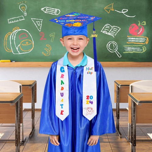 2Pcs Kindergarten Preschool Graduation Stole Printed Graduation Sash - Picture 4 of 7