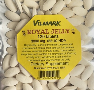 Royal Jelly 120 Tablets 3000 mg Non GMO Gluten Free